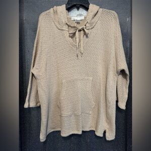 Cozy Tan Women's Sweater with Hood